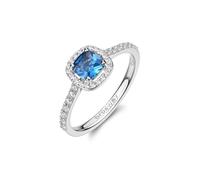 Brosway Anello da donna collezione Fancy della linea Freedom Blue. Anello in argento 925 rodiato, e zirconi azzurri misura 14 trendy cod. FFB129C