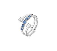 Brosway Anello da Donna Collezione Fancy della Linea Freedom Blue. Anello in Argento 925 rodiato, e zirconi Azzurri Misura 12 Trendy cod. FFB124B