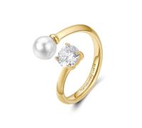 Brosway Anello Donna In Acciaio | Collezione Affinity Donna In Acciaio Con Perle/cubic Zirconia | Collezione Affinity - BFF191C