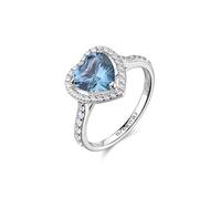 Brosway Anello Donna in Argento e Cloud Light Blue con Simbolo Cuore | Collezione Fancy - FCL128C