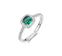 BrosWay Anello da donna Fancy Life Green – Argento 925 rodiato, zirconi verdi, misura 14 FLG143C