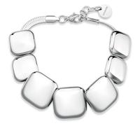 Brosway Bracciale da donna collezione Muse. Bracciale in acciaio 316L con charm quadrati di colore argento. La chiusura è a moschettone. Misure: 190 mm. La referenza è BUE11