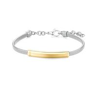 Brosway Bracciale da Uomo in Acciaio Inossidabile, Oro Giallo e Argento, Design Tubogas, 18 cm, BTD054