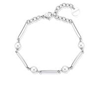 Brosway Bracciale Donna, Bracciale Rigido in Acciaio e Perle | Collezione Affinity - BFF164