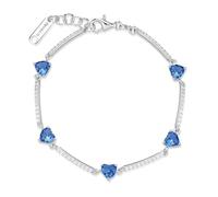 Brosway Bracciale Donna, Bracciale Rigido in Argento e Freedom Blue con Simbolo Cuore | Collezione Fancy - FFB115