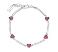 Brosway Bracciale Donna, Bracciale Rigido in Argento e Passion Ruby con Simbolo Cuore | Collezione Fancy - FPR118