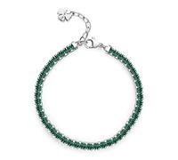 Brosway Bracciale Donna, Bracciale Tennis in Acciaio e Cubic Zirconia con Simbolo Quadrifoglio | Collezione Desideri - BEI060