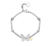 Brosway Bracciale Donna in Acciaio | Bracciale con Cristalli e Simbolo Farfalla | Collezione Chakra - BHKB170
