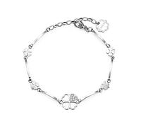 Brosway Bracciale Donna in Acciaio | Bracciale con Cristalli e Simbolo Quadrifoglio | Collezione Chakra - BHKB011