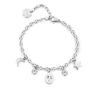 Brosway Bracciale Donna in Acciaio | Bracciale con Cristalli e Simbolo Stella | Collezione Chakra - BHKB247