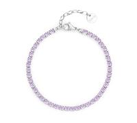 Brosway Bracciale tennis da donna collezione Desideri. Gioiello realizzato in acciaio 316L con zirconi lilla La referenza è BEI090