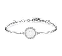 Brosway Bracciale Donna in Acciaio e Cristalli con Simbolo Lettere | Collezione Chakra - BHK132
