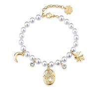 BrosWay Bracciale donna Chakra BHKB295 Acciaio 316L PVD oro14K Rosa dei Venti, Perle, Cristalli