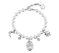 Brosway Bracciale Donna in Acciaio e Cristalli/perle con Simbolo Rosa Dei Venti | Collezione Chakra - BHKB294