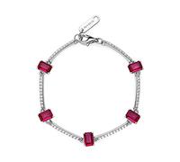 BrosWay Bracciale Donna Semirigido Collezione Fancy FPR04 Argento Passion Ruby