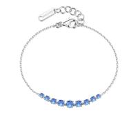 BrosWay Bracciale donna Fancy Freedom Blue FFB121 – Argento 925 rodiato, zirconi azzurri, 18 cm
