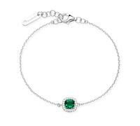 BrosWay Bracciale Donna Collezione Fancy Life Green Argento 925 rodiato Zirconi verdi 18 cm FLG139