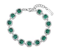 Brosway Bracciale da Donna Collezione Fancy della Linea Life Green. Bracciale in Argento 925 rodiato, e zirconi Verdi. La Lunghezza è: 18,2 cm. La referenza è: FLG140