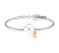 Brosway Bracciale Semirigido Donna In Acciaio Con Simbolo Quadrifoglio, Bracciale Donna Collezione Chakra - BHK316