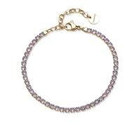 Brosway Bracciale Tennis Placcato Oro Con Zirconi Viola Desideri Bei104 - Bracciale