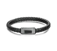 Brosway Bracciale Uomo In Acciaio E Pelle, Bracciale Uomo Collezione Logan - BOA13A