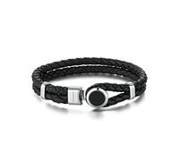 Brosway Bracciale Uomo In Acciaio E Pelle, Bracciale Uomo Collezione Material - BIM11A