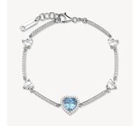 Brosway bracciali cuori Fancy - azzurro in argento e zirconi FCL126