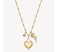 BROSWAY CHAKRA COLLANA DA DONNA IN ACCIAIO CON CUORE E ROSA BHKN182 (4822)