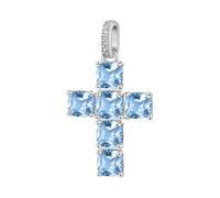 Brosway Charm Donna in Argento e Cloud Light Blue con Simbolo Croce | Collezione Fancy - FCL14