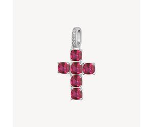 Brosway ciondolo Croce Fancy - Passion Ruby in argento e zirconi -FPR116