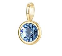 Brosway Ciondolo Donna Argento 925 con Zircone Cubico Turchese, Cristalli Bianchi, Taglio Cuscino, 2 cm, Collezione Affinity