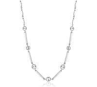 Brosway Collana da donna AFFINITY in acciaio inox con Swarovski di colore argento con chiusura a moschettone, lunghezza 47 cm, BFF158