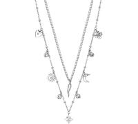 BrosWay Collana Girocollo Donna Chant BAH45 Acciaio e cristalli Cornetto/Cuore/Luna/Quadrifoglio