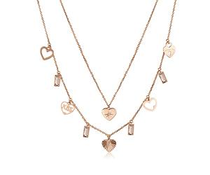 Brosway Collana Donna, Collana in Acciaio e Cristalli con Simbolo Cuore | Collezione Chant - BAH17
