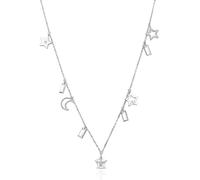 Brosway Collana Donna, Collana in Acciaio e Cristalli con Simbolo Luna/stella | Collezione Chant - BAH05