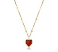 Brosway Collana Donna, Collana in Acciaio e Pietre Naturali con Simbolo Cuore | Collezione Essential - BNL130