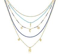 Brosway Collana Donna, Collana Lunga in Acciaio e Cristalli con Simbolo Cornetto/cuore/lucchetto/luna/quadrifoglio | Collezione Chant - BAH58