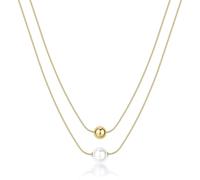 BROSWAY PERFECT COLLANA DOPPIO FILO IN ACCIAIO DA DONNA CON PERLA BPC47 (4808)