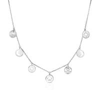Brosway Collana Donna, Collana in Acciaio e Cristalli con Simbolo Luna/occhio/stella | Collezione Chant - BAH01