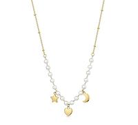 BrosWay Collana girocollo donna Collezione Chant BAH80 – Acciaio e perle