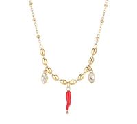 Brosway Collana Girocollo Donna In Acciaio Con Simbolo Cornetto, Collana Donna Collezione Chakra - BHKN170