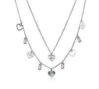 Brosway Collana Donna in Acciaio e Cristalli con Simbolo Cuore | Collezione Chant - BAH29
