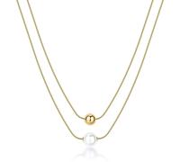 Brosway Collana Doppia Placcata Oro Perla Artificiale Perfect Bpc47 - Collana