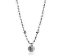 Brosway Collana Girocollo Uomo In Acciaio Con Simbolo Rosa Dei Venti, Collana Uomo Collezione Poseidon - BPN01