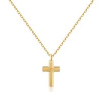 BrosWay Collana BACKLINER acciaio PVD oro lucido e satinato croce Uomo BBC05
