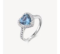 Brosway Fancy -anello cuore azzurro in argento e zirconi FCL128E