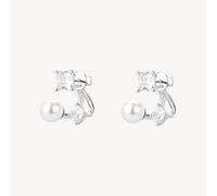 BROSWAY FANCY ORECCHINI A LOBO CON PERLE E ZIRCONI IN ARGENTO 925 FIW174