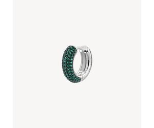 BROSWAY FANCY ORECCHINO A CERCHIO SINGOLO ARGENTO E ZIRCONI FLG121 LIFE GREEN