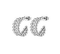 BrosWay Orecchini a cerchio Collezione PERFECT BPC24 in acciaio e cristalli Donna