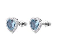 Brosway Orecchini Donna a Lobo in Argento | Orecchini a Lobo con Cloud Light Blue e Simbolo Cuore | Collezione FANCY - FCL127